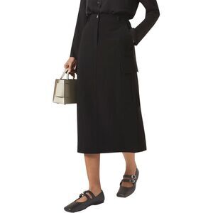 Theory Womens Relaxed Cargo Midi Skirt 00 Black - NWT $325